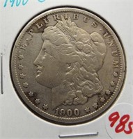 1900-O Morgan silver dollar.