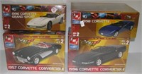 (4) AMT Ertl Corvette model kits new in package