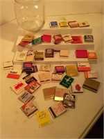 Jar of Old Advertising Matches