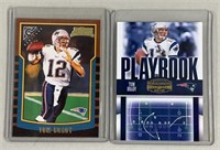 2pc Tom Brady Football Cards w/ Rookie Reprint