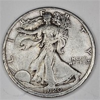 1920 d Walking Liberty Half Dollar $155 CPG