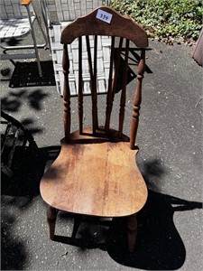 WOODEN SPINDLE BACK CHAIR