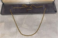 14kt YG Twist Design Gold Chain, 16.7 grams