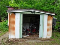 Steel Shed Behind Mobile Home - Contents not