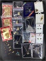 Tray Lot Of Costume Souvenir Opal Jewelry