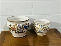 2 Italian made flower pots