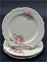 (4) Homer Laughlin Wild Rose China Saucers