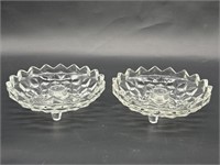 (2) Footed American Fostoria 6in Bowls