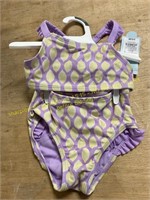 3- baby girl size 18m 2-piece swim suit