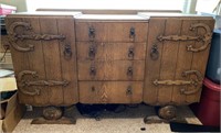 Antique Unique Wooden Buffet Table