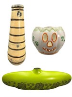 Belleek Pumpkin Luminary, Oblong & Tall Vases