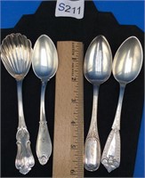 4 Antique Sterling Spoons