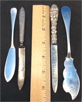 Assorted Sterling And Nickel Silver Utensils