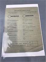 1918 Livingston County IL Men’s specimen ballot