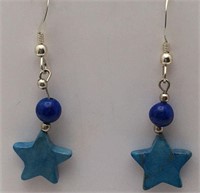 Sterling Silver Turquoise Star Earrings