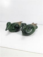 (2) Vintage Decorative wooden duck