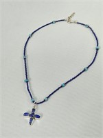 925 Sterling Silver Lapis & Turquoise Necklace