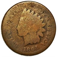 1864 Indian Head Penny NICELY CIRCULATED