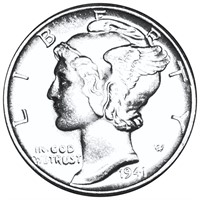 1941-D Mercury Silver Dime UNCIRCULATED