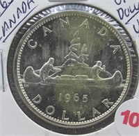 1965 Canadian Silver Dollar. UNC.