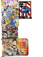 4pc Mr. Brainwash Posters All Signed