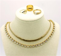 Gold Tone Necklaces & Rings