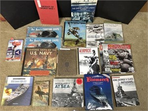 History books, navy war planes, book on the ship