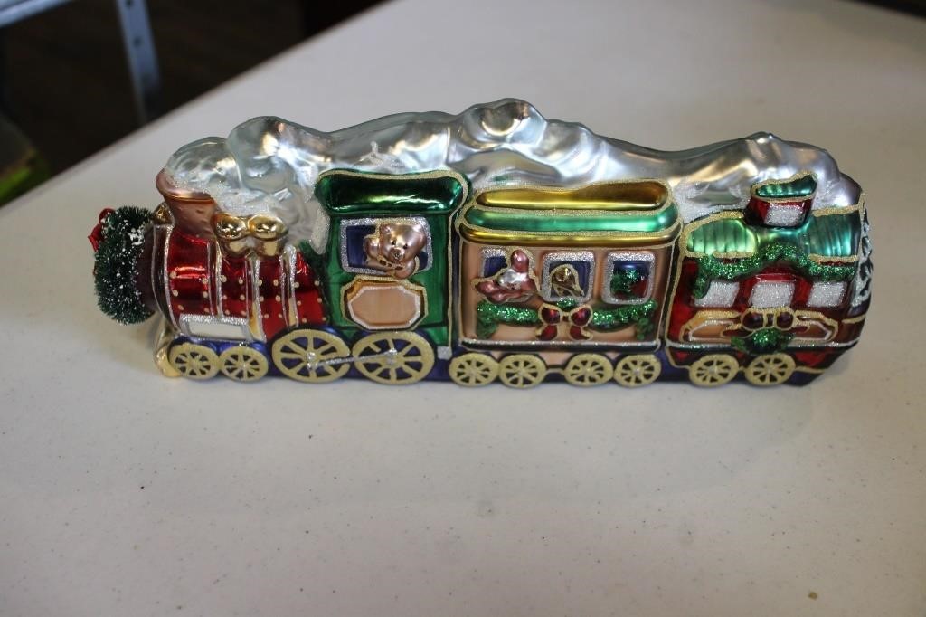 Glass Christmas Train
