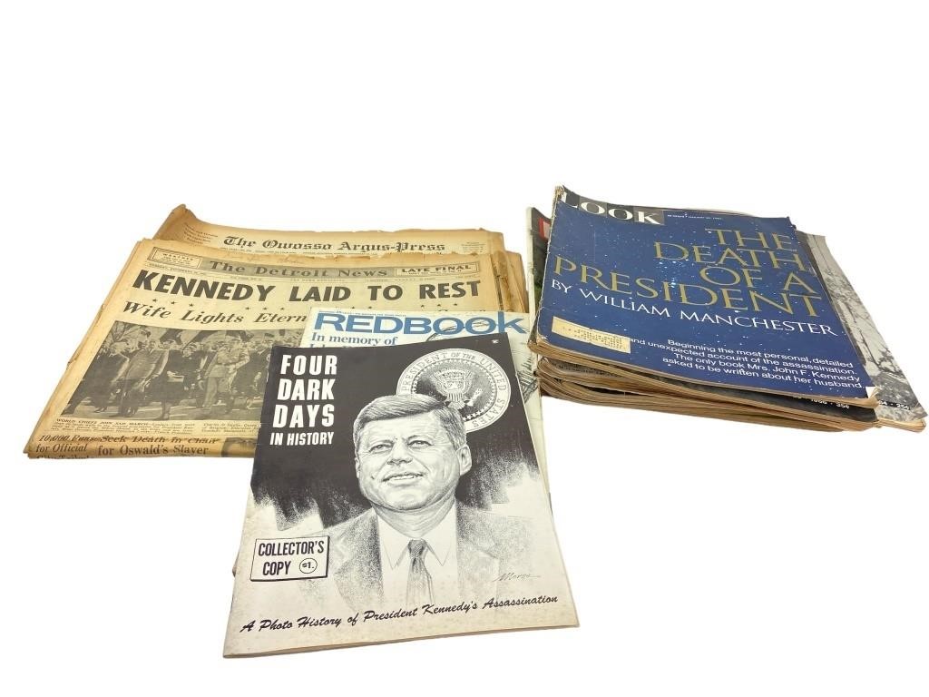 JFK Kennedy Assassination Magazines & Newspapers