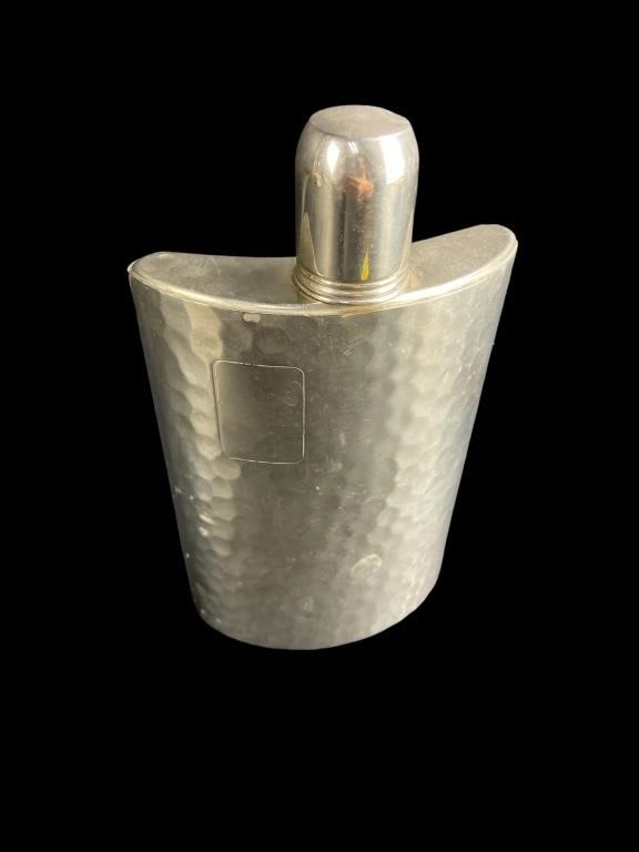 Hammered Tin 10 oz Flask (Germany)