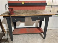 Hirsh Work Bench w/Colombian Vise, Tools in