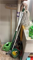 Lot of Garden Items and Mops