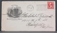 United States 1900 Two Cents Stamp Envelope&Letter