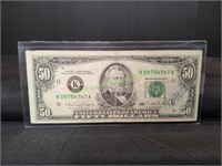 1990 Federal Reserve Fifty Dollar Bill
