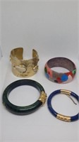 4 misc bangles and cuffs