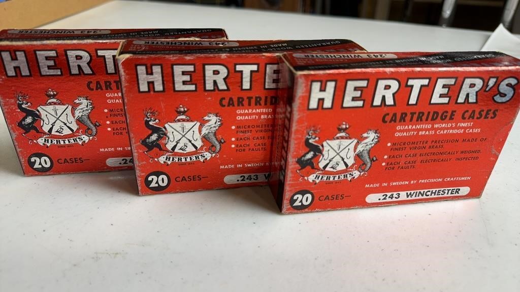 60 Herter’s .243 Brass Cartridges