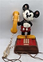 (J) Vintage Mickey Mouse Button Dial Phone