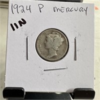 1924 MERCURY SILVER DIME