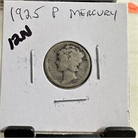 1925 MERCURY SILVER DIME