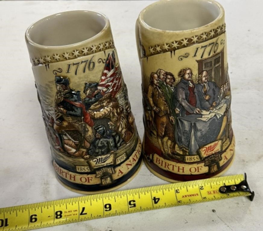 2 Miller Birth of a Nation Steins