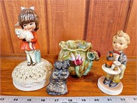 Vintage decor figurines planter