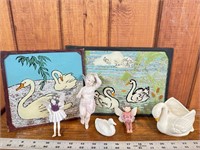 Swan and ferry home decor
