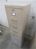 Filing cabinet with key, 15" x 18" x 53"