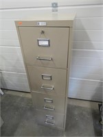 Filing cabinet with key, 15" x 18" x 53"