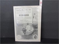 VINTAGE EVINRUDE BOAT MOTORS ADVERTISING 8"X10"