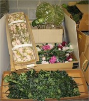 Variety of Artificial Flowers and Greenery Stems
