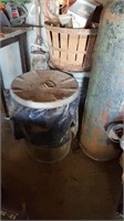 2 Steel Trash Cans Bushell Basket