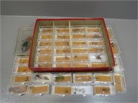 Large grouping of assorted flies cased in small