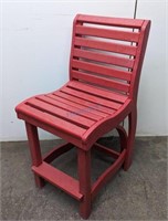 CRP COUNTER HEIGHT PATIO CHAIR - RED, SEAT 24"