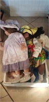 Box Lot Of Assorted Dolls